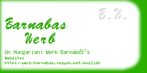 barnabas werb business card